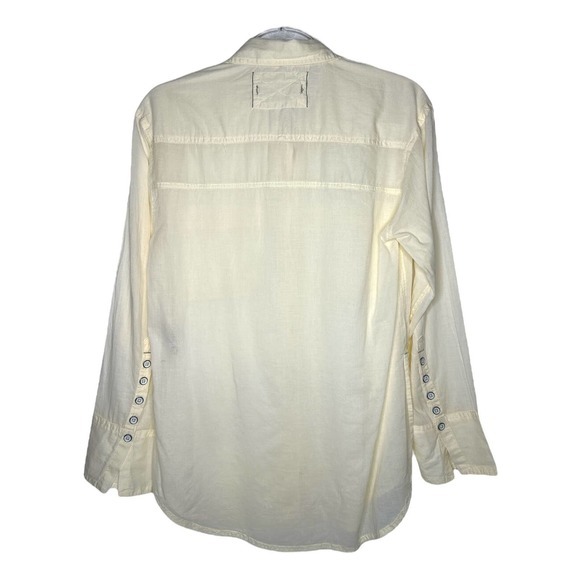 We The Free Womens Button-Up Sheer Luck Shirt Size XS Cream Bone NWOT $108‎ - Picture 5 of 8